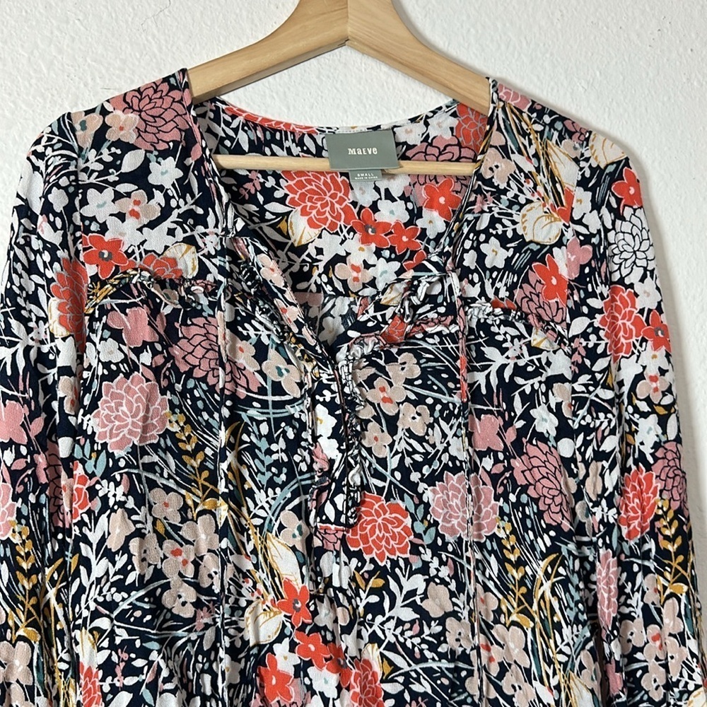 Anthropologie Maeve Floral Print Peasant Multicolor Sz. S - Picture 4 of 8